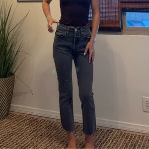 Levi's Charcoal Straight Leg Women's Jeans